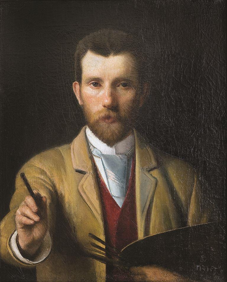 Autoportretas su palete. 1898 m.