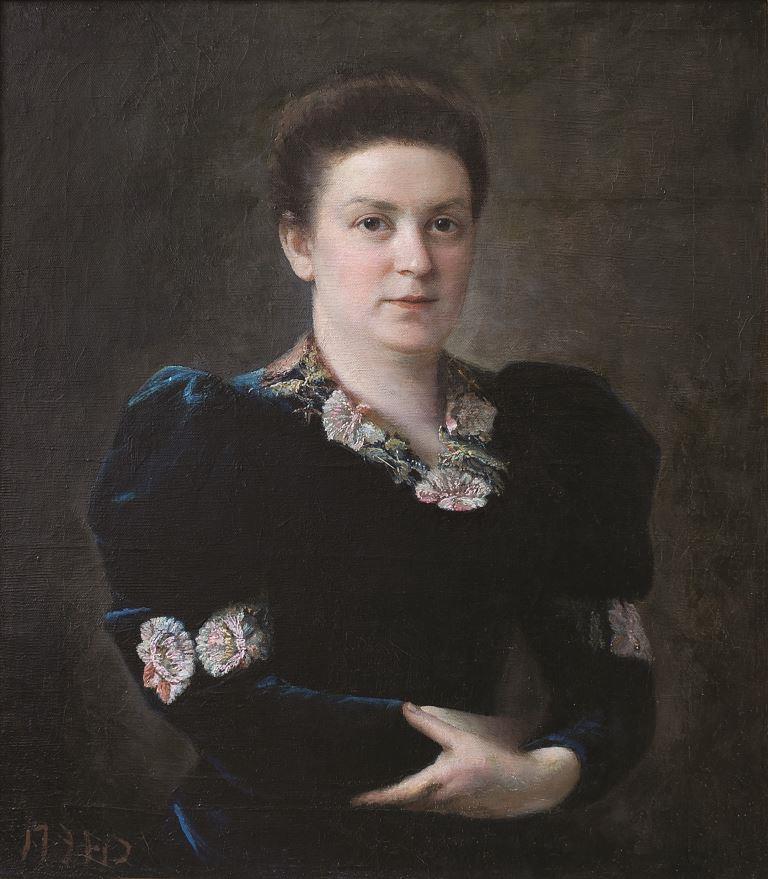 Dama aksomine suknele (Geroberg aksomine suknele portretas). 1908 m.