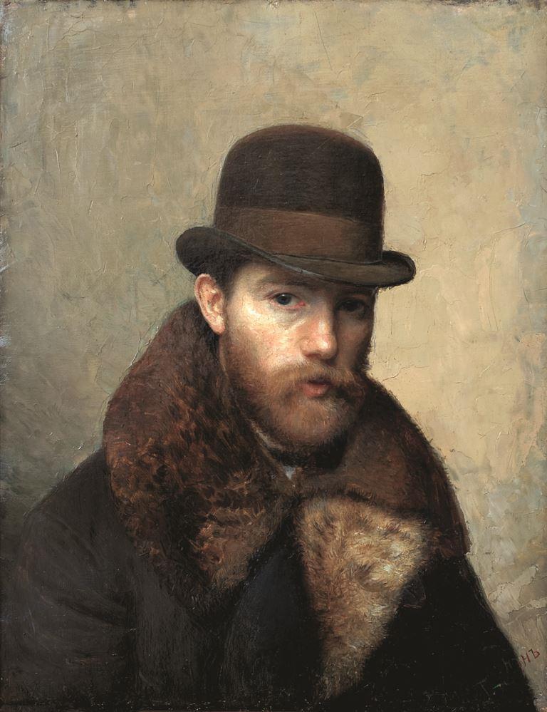 Autoportretas su kailiniais. 1902 m.