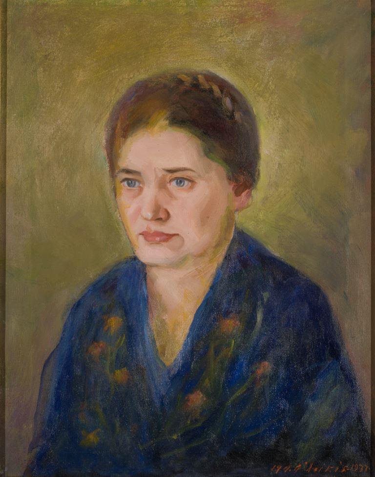 ZKM-10518; D-73 M. Šileikis „Žmonos portretas“. Drobė, aliejus. 1924 m. Išm: 90,7×76,7 cm
